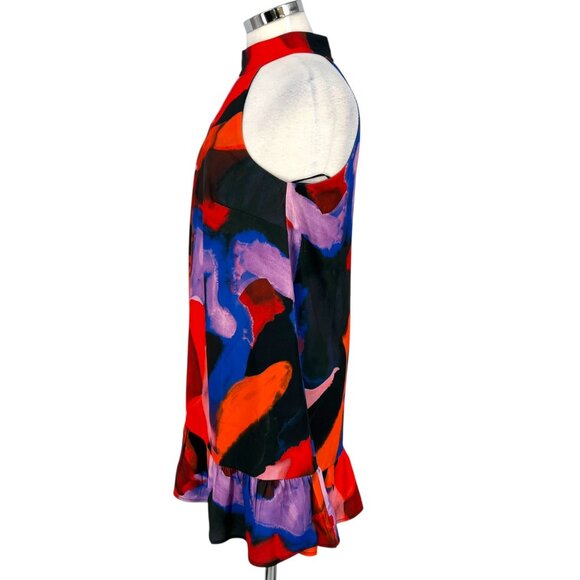 French Connection Abstract Halter Mini Shift Dress Multicolor Size XS - Picture 2 of 10